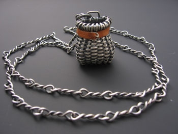 Miniature Adirondack Pack Basket Necklace (N79)